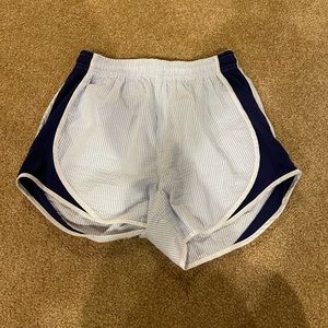 Lauren James Navy and Light Blue Seersucker Shorties